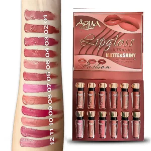 Aqua Color Line 12 Pieces Lip Gloss - 3 Groups