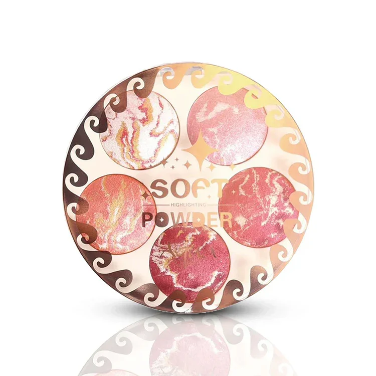 Aqua Color Line 5 in 1 Highlighter & Blush on Kit - 4 Groups - Image 2