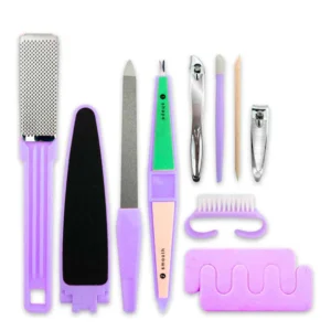 Aqua Color Line Pedicure Set - 10 Tools