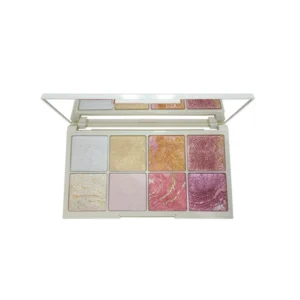 Glamorous Face 8 Colour Terracotta Blush & Shimmer Highlighter Kit - 2 Groups