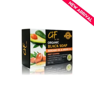 Glamorous Face Organic Black Soap Avocado & Argan oil - 100gm