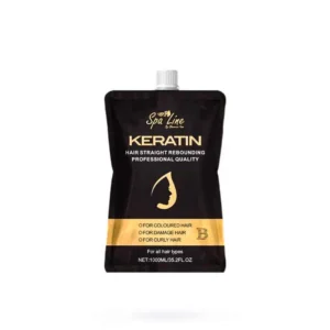 Spa Line By Glamorous Face Keratin Professional Hair Straight Rebounding – For Colored, Damaged, and Curly Hair - 1000ml+1000ml