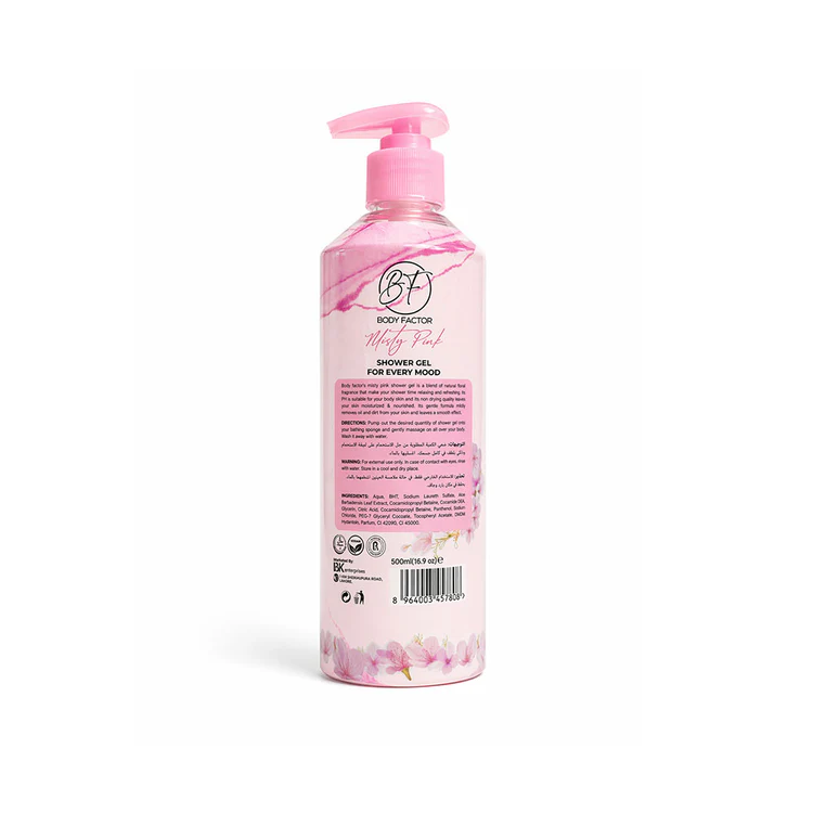 Delesh Body Factor Shower Gel Misty Pink - 500ml - Image 2