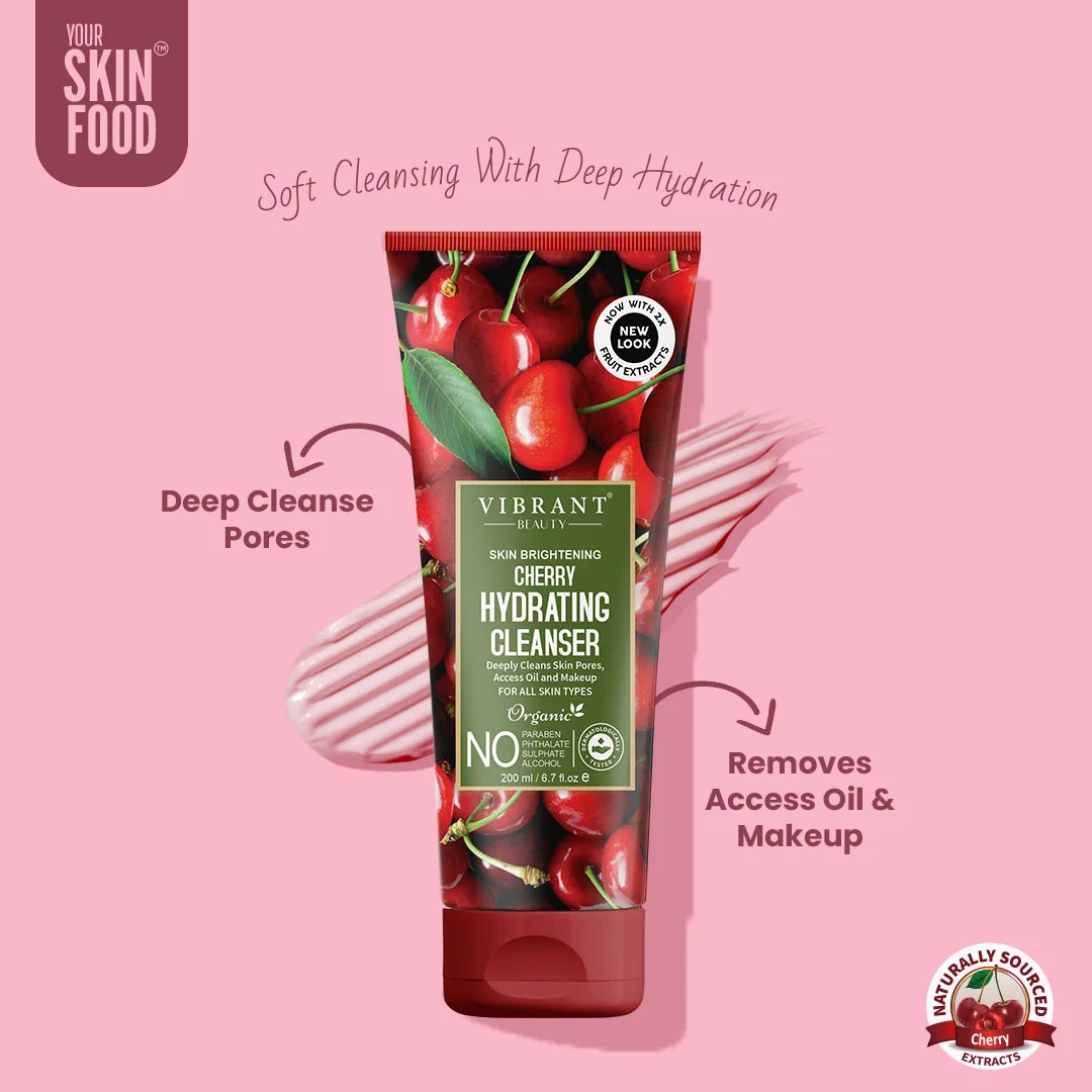 Vibrant Beauty Cherry Hydrating Cleanser - 200ml - Image 3
