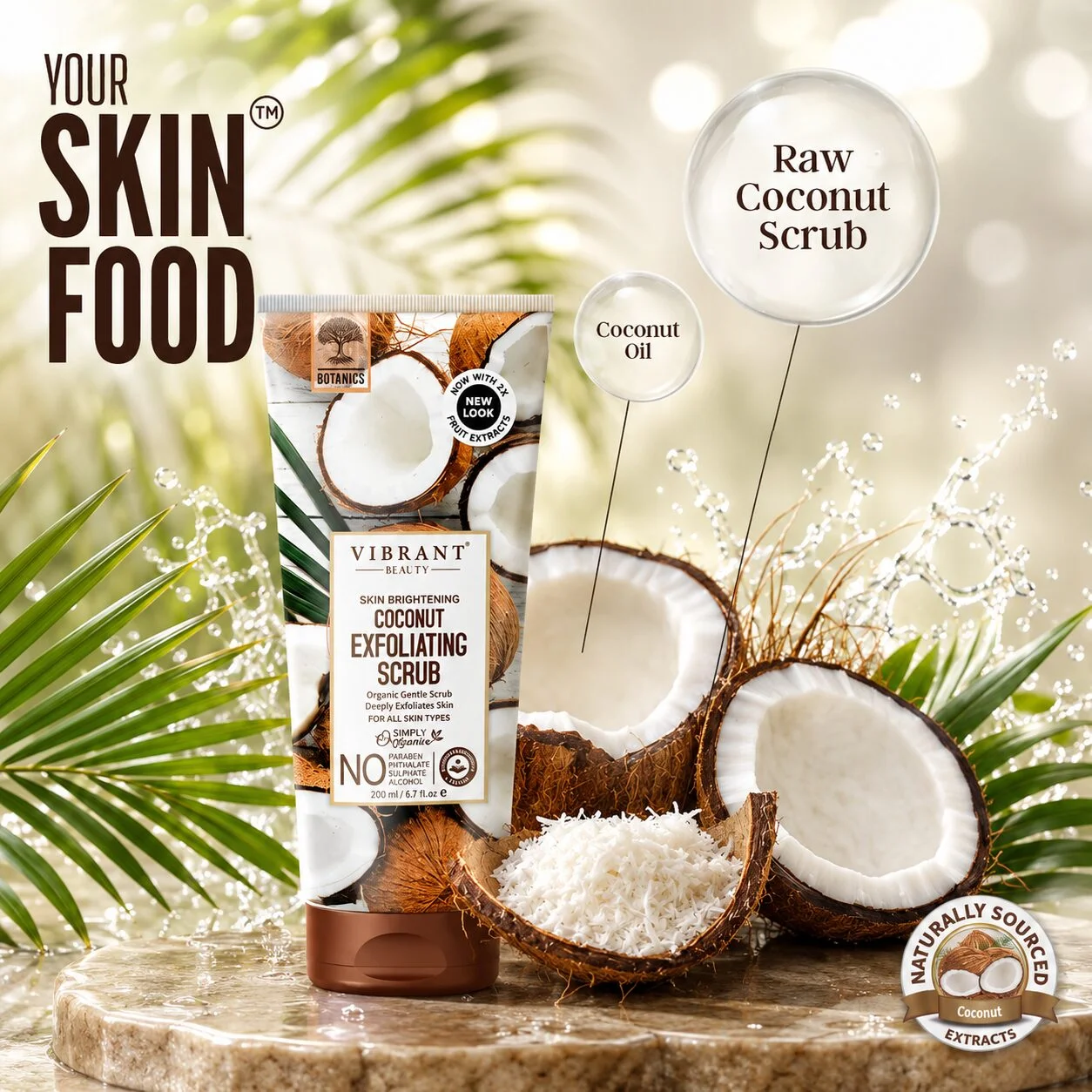 Vibrant Beauty Coconut Exfoliating Scrub - 200ml