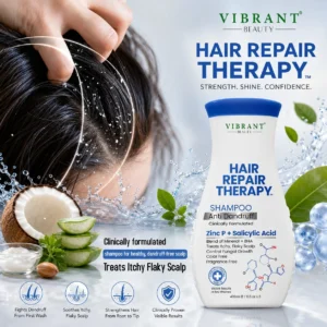 Vibrant Beauty Hair Repair Therapy Shampoo Anti Dandruff (Zinc P + Salicylic Acid) - 400ml
